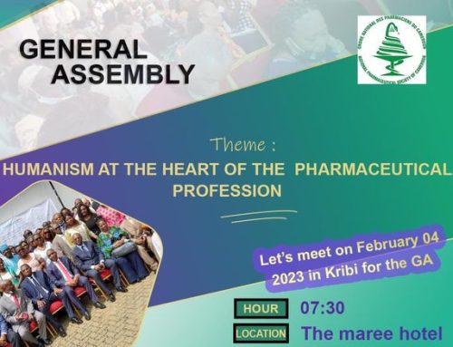 The General Assembly of the Council of the national association of Pharmacists of Cameroon will be held from 03 to 05 February 2023 in Kribi